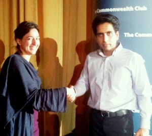 Sal Khan and Sarah Thrift at The Commonwealth Club, San Francisco